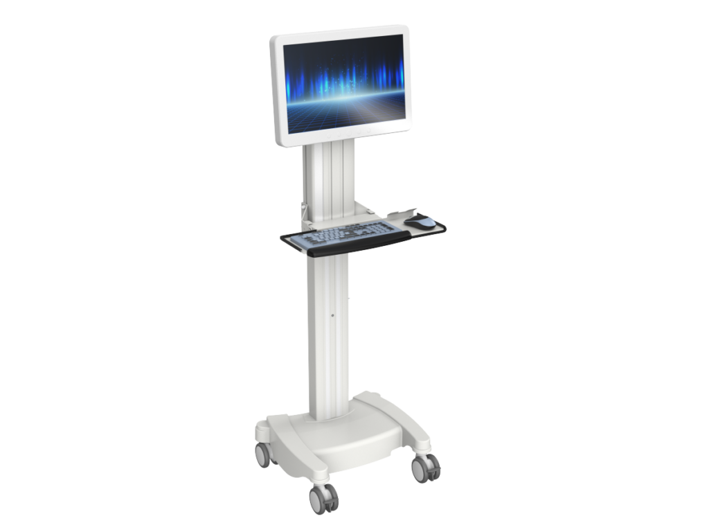 Mobiler Arbeitsplatz K-25071 mit Monitor und Keyboardplatte